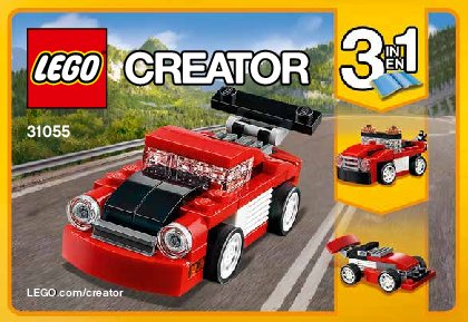 Notice / Instructions de Montage - LEGO - Creator - 31055 - Le bolide rouge: Page 1