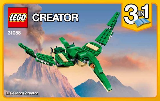 Notice / Instructions de Montage - LEGO - Creator - 31058 - Le dinosaure féroce: Page 1