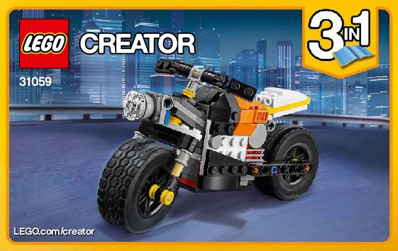 Notice / Instructions de Montage - LEGO - Creator - 31059 - La moto orange: Page 1