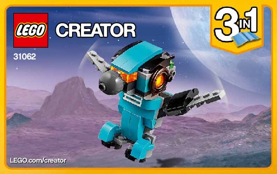 Notice / Instructions de Montage - LEGO - Creator - 31062 - Le robot explorateur: Page 1