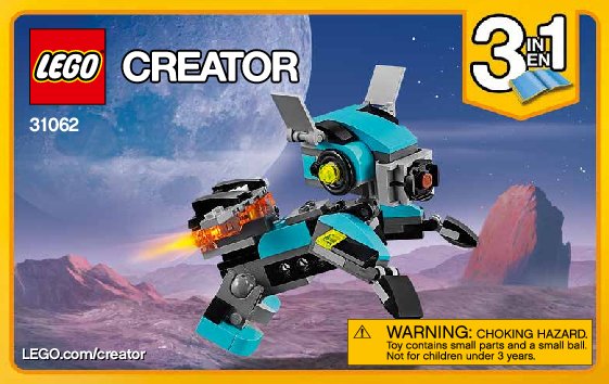 Notice / Instructions de Montage - LEGO - Creator - 31062 - Le robot explorateur: Page 1