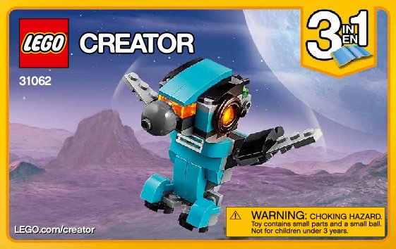 Notice / Instructions de Montage - LEGO - Creator - 31062 - Le robot explorateur: Page 1