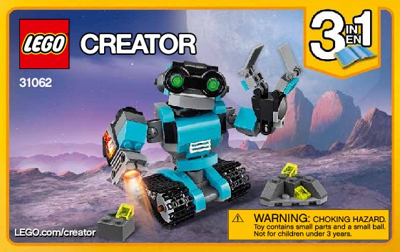 Notice / Instructions de Montage - LEGO - Creator - 31062 - Le robot explorateur: Page 1