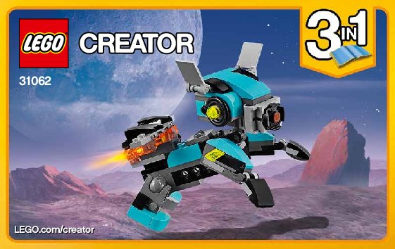 Notice / Instructions de Montage - LEGO - Creator - 31062 - Le robot explorateur: Page 1