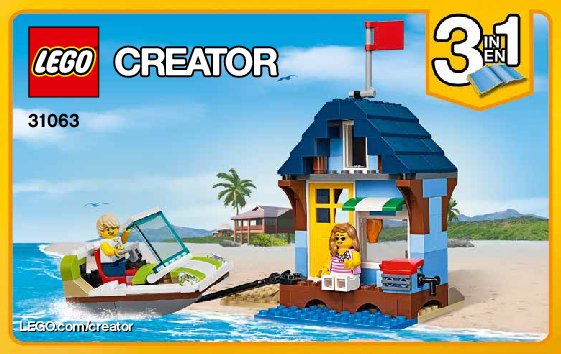 Notice / Instructions de Montage - LEGO - Creator - 31063 - Les vacances à la plage: Page 1