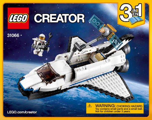 Notice / Instructions de Montage - LEGO - Creator - 31066 - La navette spatiale: Page 1