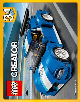 Notice / Instructions de Montage - LEGO - Creator - 31070 - Le bolide bleu: Page 1