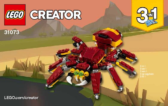 Notice / Instructions de Montage - LEGO - 31073 - Mythical Creatures: Page 1