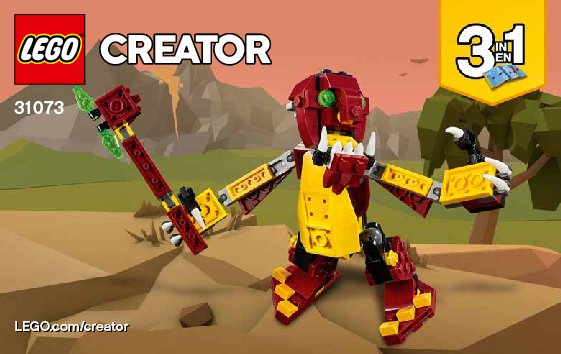 Notice / Instructions de Montage - LEGO - 31073 - Mythical Creatures: Page 1