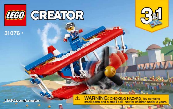 Notice / Instructions de Montage - LEGO - 31076 - Daredevil Stunt Plane: Page 1