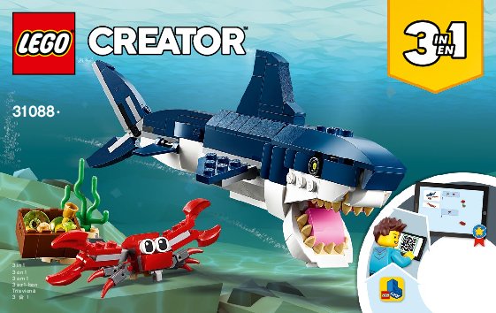 Notice / Instructions de Montage - LEGO - 31088 - Deep Sea Creatures: Page 1