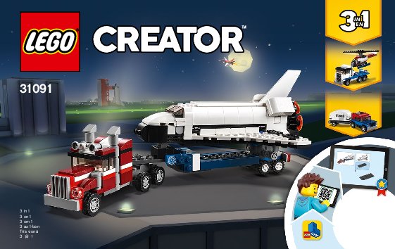 Notice / Instructions de Montage - LEGO - 31091 - Shuttle Transporter: Page 1