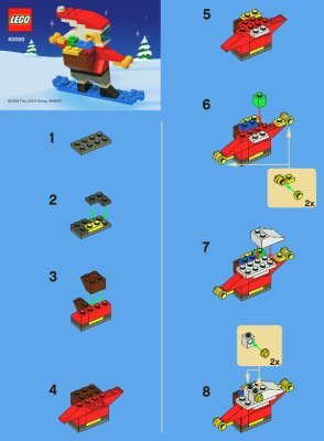 Notice / Instructions de Montage - LEGO - 40000 - LEGO Cool Santa Set: Page 1