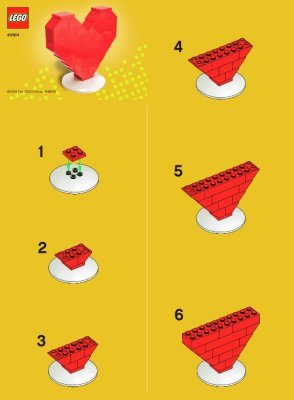 Notice / Instructions de Montage - LEGO - 40004 - LEGO Heart: Page 1