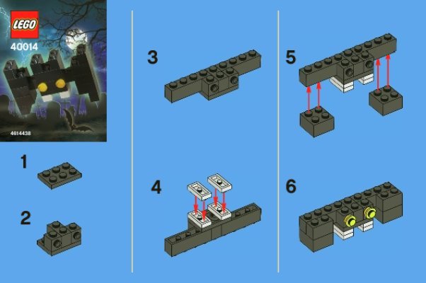 Notice / Instructions de Montage - LEGO - 40014 - LEGO Bat: Page 1