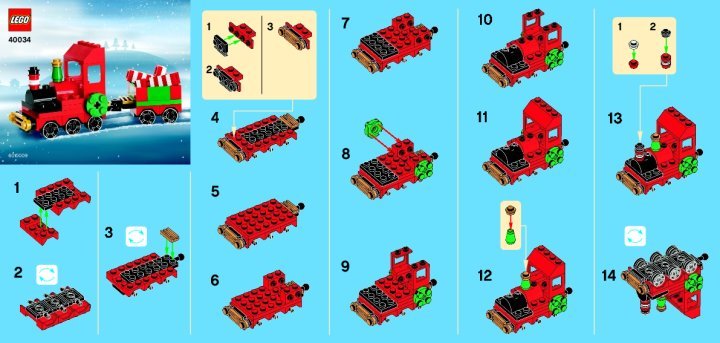 Notice / Instructions de Montage - LEGO - 40034 - LEGO Christmas Train: Page 1