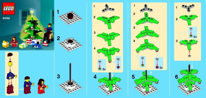 Notice / Instructions de Montage - LEGO - 40058 - Decorating the tree: Page 1