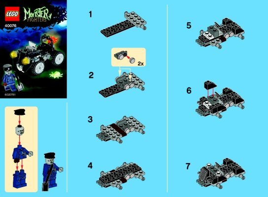 Notice / Instructions de Montage - LEGO - 40076 - Zombie Car: Page 1