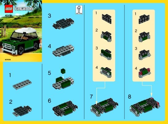 Notice / Instructions de Montage - LEGO - 40109 - MINI Cooper: Page 1