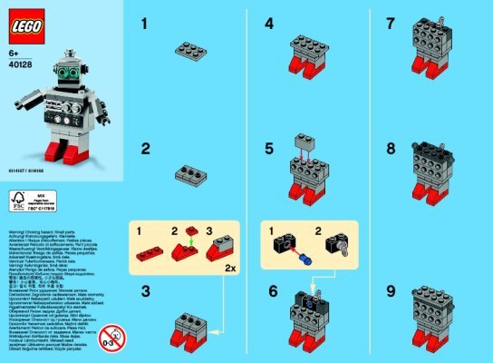 Notice / Instructions de Montage - LEGO - 40128 - Monthly Mini Build March – Robot: Page 1