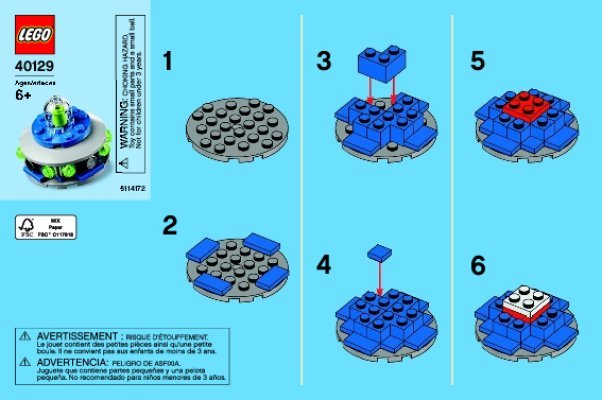 Notice / Instructions de Montage - LEGO - 40129 - Monthly Mini Build April – UFO: Page 1