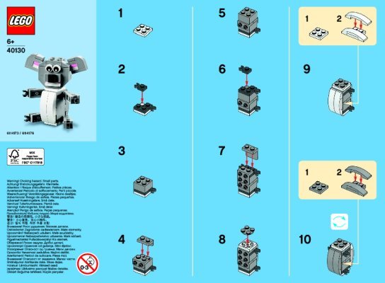 Notice / Instructions de Montage - LEGO - 40130 - Monthly Mini Build May – Koala: Page 1