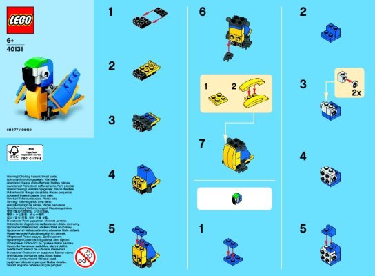 Notice / Instructions de Montage - LEGO - 40131 - MMB June 2015 Parrot: Page 1