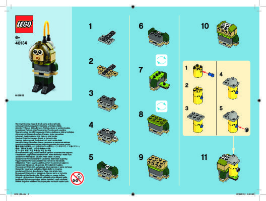 Notice / Instructions de Montage - LEGO - 40134 - Monthly Mini Build September – Diver: Page 1