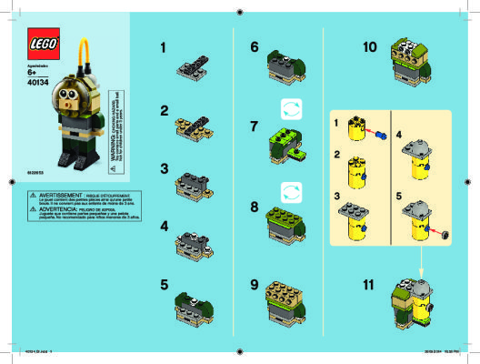 Notice / Instructions de Montage - LEGO - 40134 - Monthly Mini Build September – Diver: Page 1