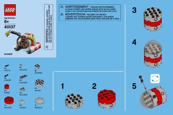 Notice / Instructions de Montage - LEGO - 40137 - Monthly Mini Build December – Submarine: Page 1