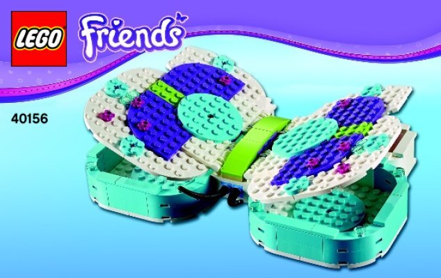 Notice / Instructions de Montage - LEGO - Friends - 40156 - Organiseur papillon: Page 1