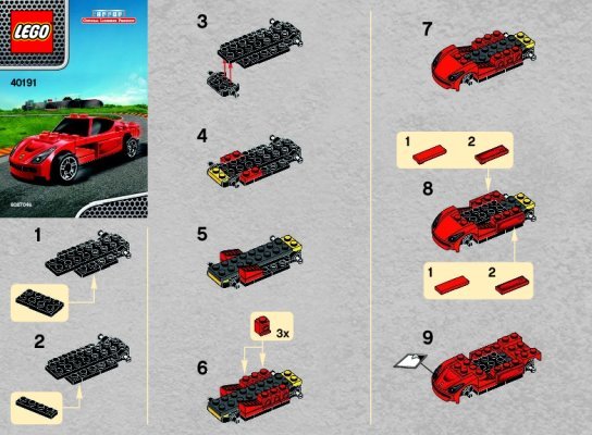 Notice / Instructions de Montage - LEGO - 40191 - F12berlinetta: Page 1