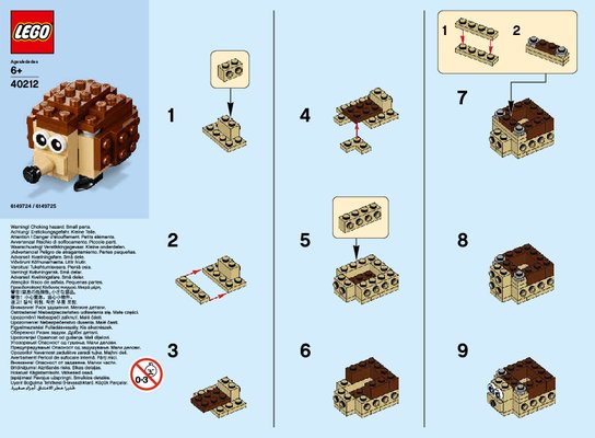 Notice / Instructions de Montage - LEGO - 40212 - MMB May 2016 Hedgehog: Page 1