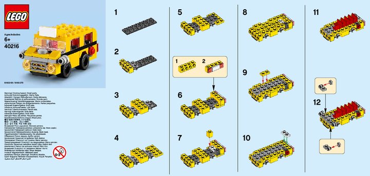 Notice / Instructions de Montage - LEGO - 40216 - LEGO Monthly Mini Build September – Scho: Page 1