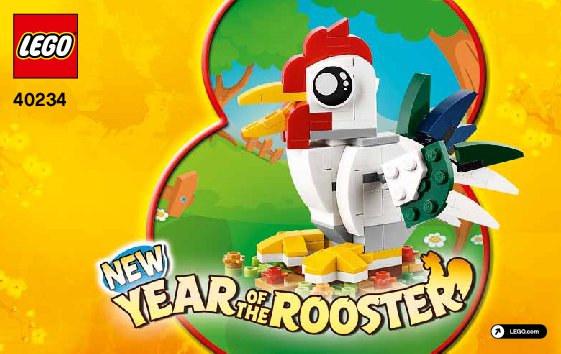 Notice / Instructions de Montage - LEGO - 40234 - Year of the Rooster: Page 1