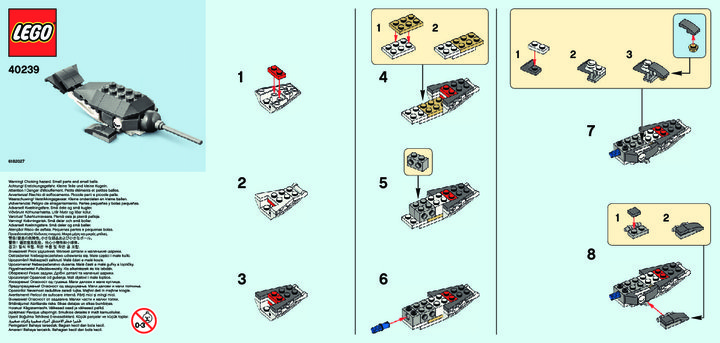 Notice / Instructions de Montage - LEGO - 40239 - MMB Jan 2017 Narwhal: Page 1