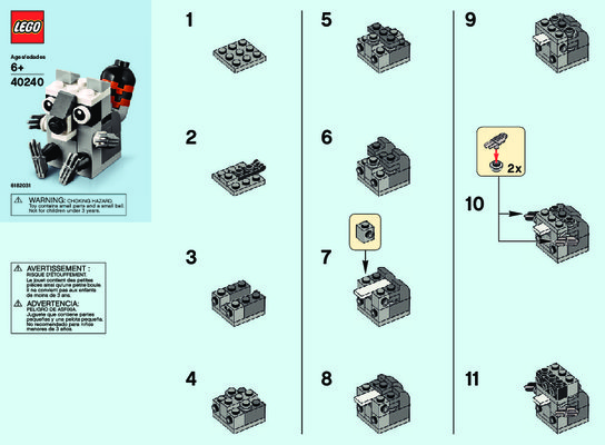 Notice / Instructions de Montage - LEGO - 40240 - MMB Feb 2017 Raccoon: Page 1