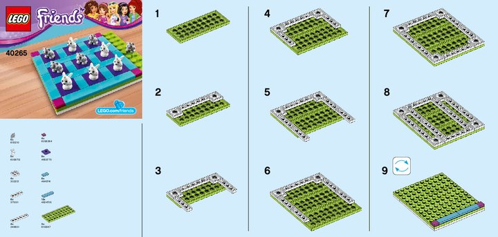 Notice / Instructions de Montage - LEGO - 40265 - Friends Tic Tac Toe Game: Page 1