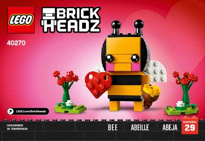 Notice / Instructions de Montage - LEGO - 40270 - Valentine's Bee: Page 1