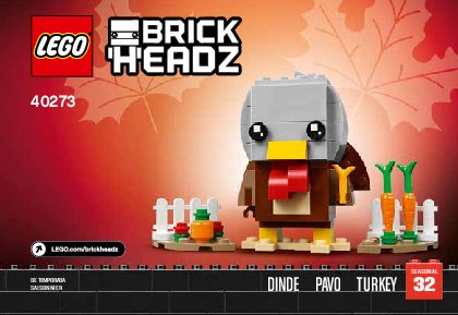 Notice / Instructions de Montage - LEGO - 40273 - Thanksgiving Turkey: Page 1