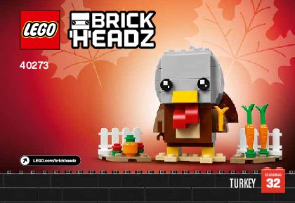 Notice / Instructions de Montage - LEGO - 40273 - Thanksgiving Turkey: Page 1