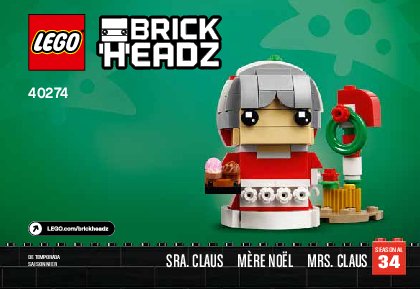 Notice / Instructions de Montage - LEGO - 40274 - Mr. & Mrs. Claus: Page 1