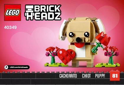 Notice / Instructions de Montage - LEGO - 40349 - Valentine's Puppy: Page 1