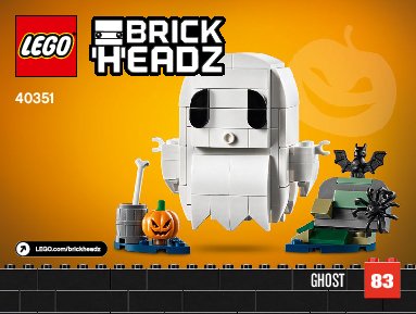 Notice / Instructions de Montage - LEGO - 40351 - Halloween Ghost: Page 1