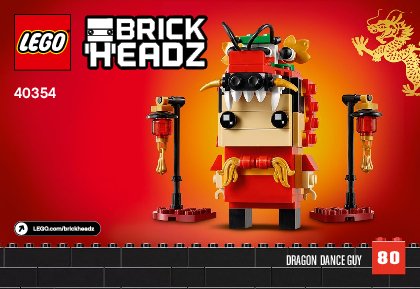 Notice / Instructions de Montage - LEGO - 40354 - Dragon Dance Guy: Page 1