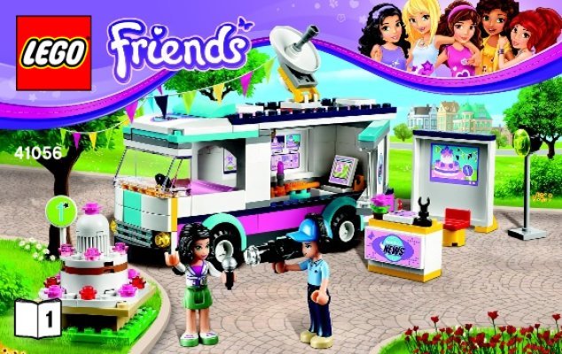 Notice / Instructions de Montage - LEGO - Friends - 41056 - Le camion TV de Heartlake City: Page 1