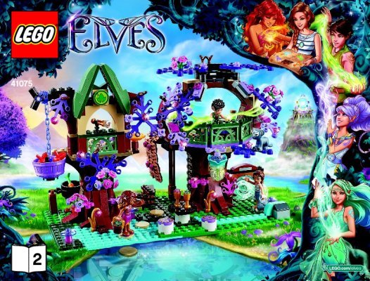 Notice / Instructions de Montage - LEGO - Elves - 41075 - La cachette secrète des Elfes: Page 1