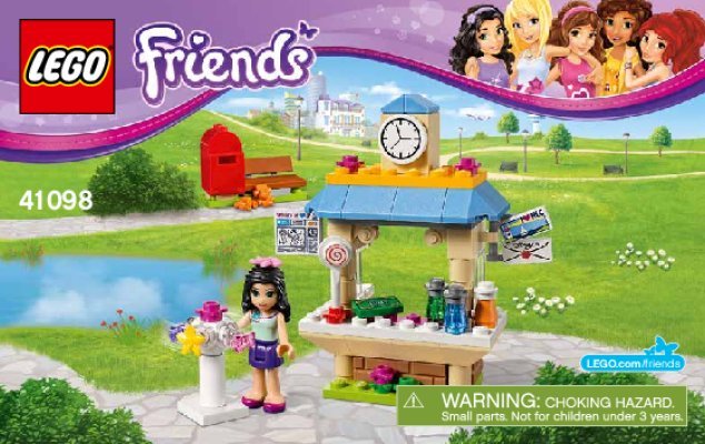 Notice / Instructions de Montage - LEGO - Friends - 41098 - Le kiosque d'Emma: Page 1