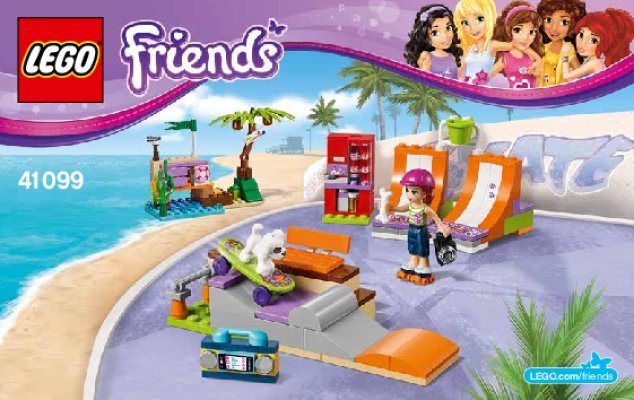 Notice / Instructions de Montage - LEGO - Friends - 41099 - Le skatepark: Page 1