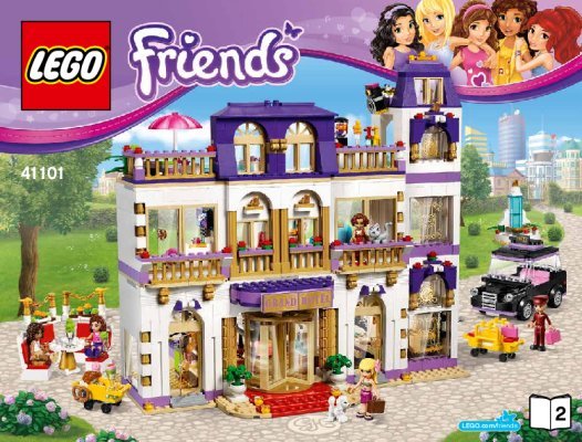 Notice / Instructions de Montage - LEGO - Friends - 41101 - Le grand hôtel de Heartlake City: Page 1